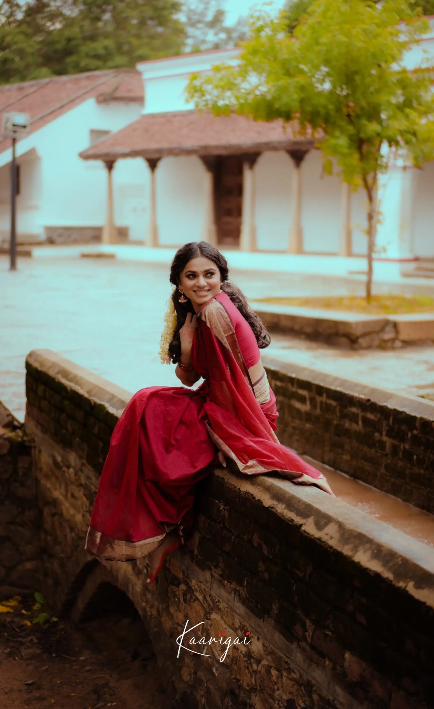 Maanvi Maheswari Silk Cotton Saree - Burgundy Violet Sarees