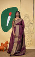 Maanvi Maheswari Silk Cotton Saree - Maroonish wine - Sarees
