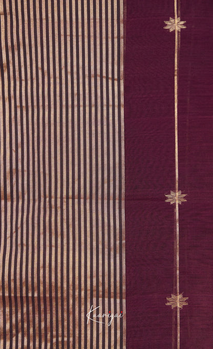 Maanvi Maheswari Silk Cotton Saree - Maroonish wine - Sarees
