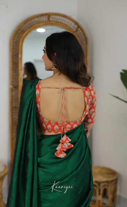 Madura Mangalagiri Saree - Bottle Green - Sarees
