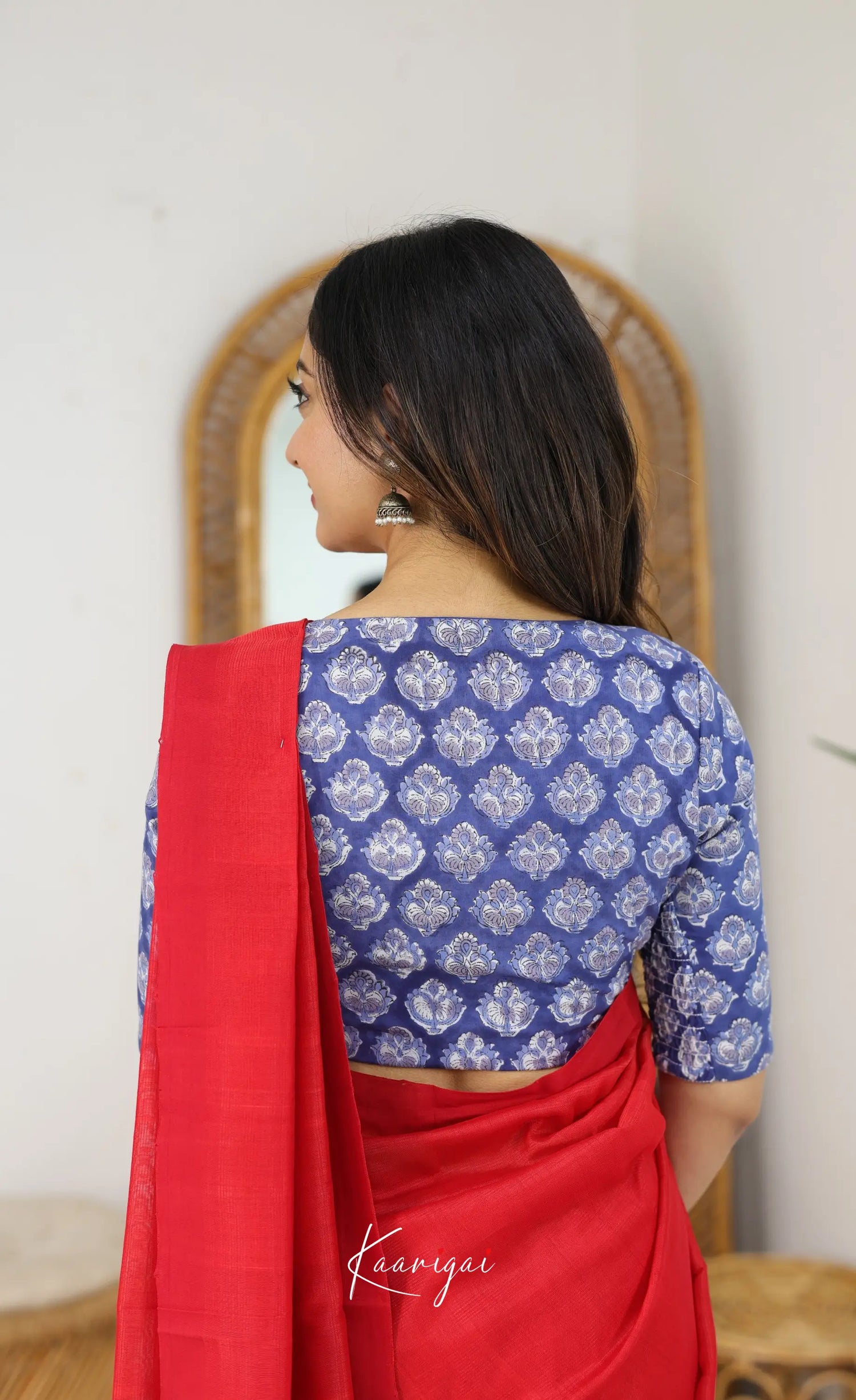 Madura Mangalagiri Saree - Bright Red - Sarees