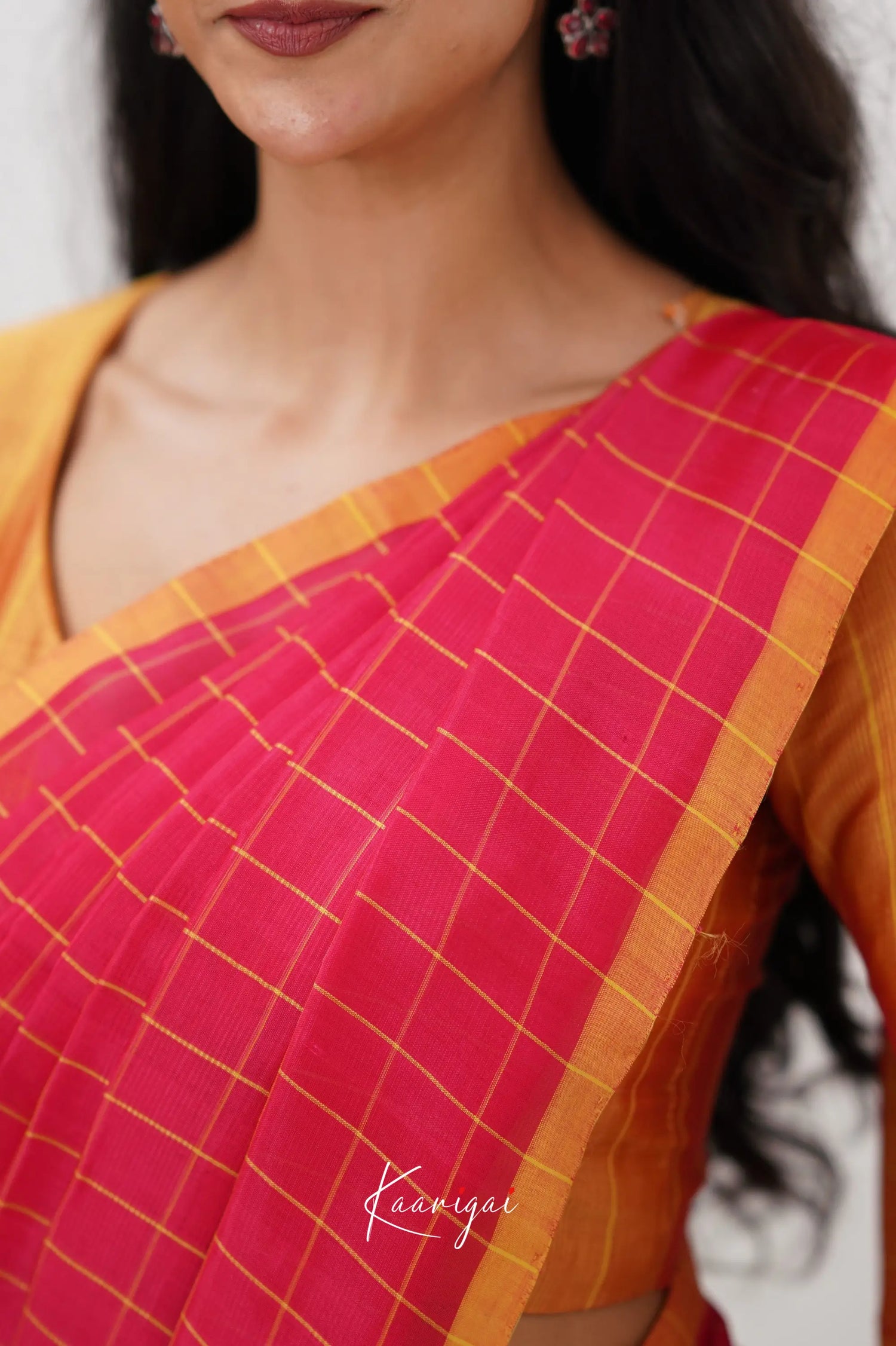 Madura Mangalagiri Saree - Pink And Orange Sarees