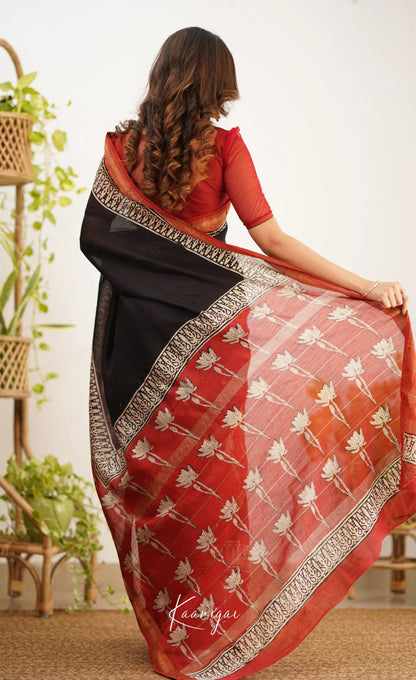 Mayuri Maheswari Saree - Black And Red Sarees