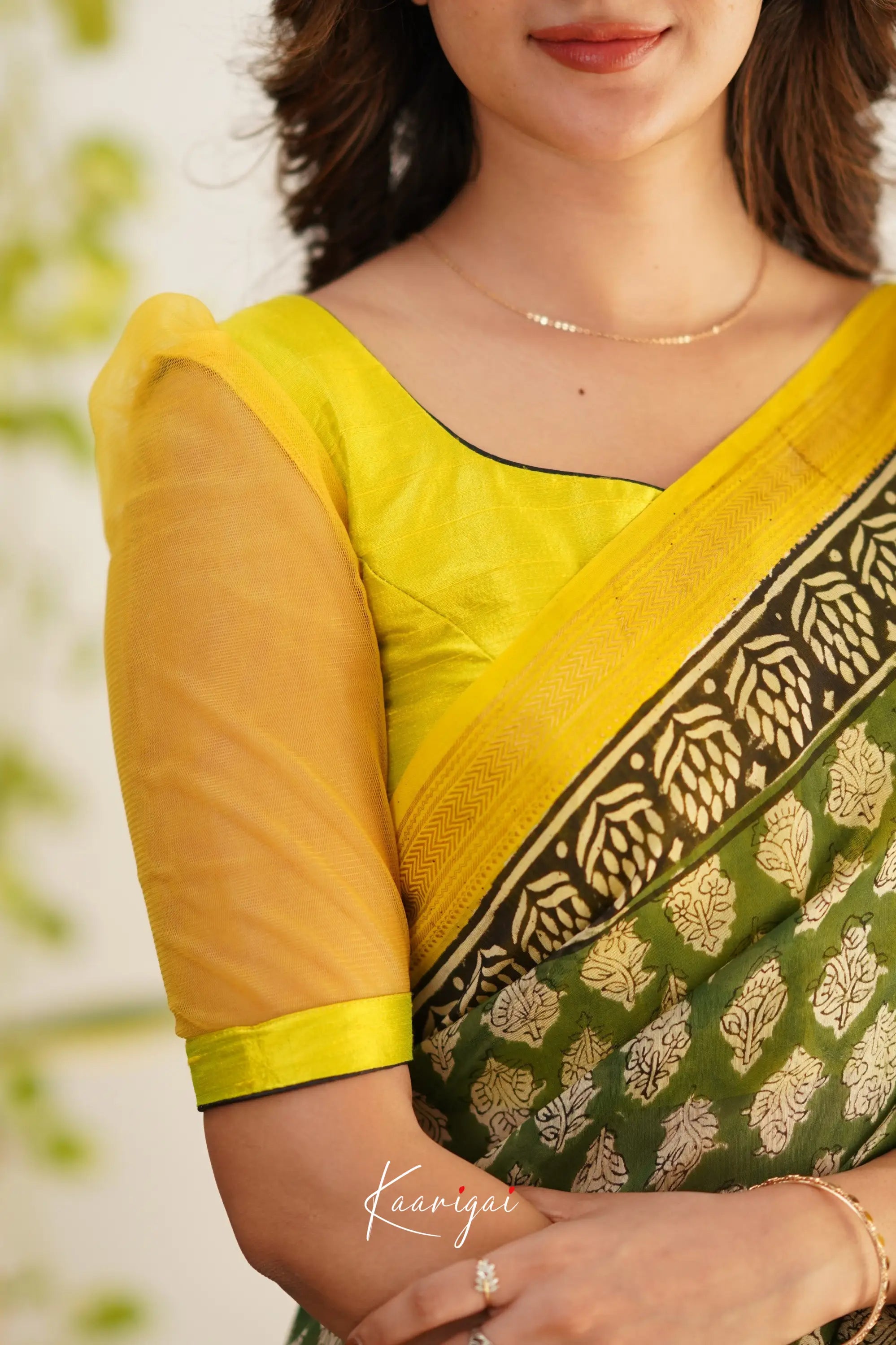 Mayuri Maheswari Saree - Green And Yellow Sarees