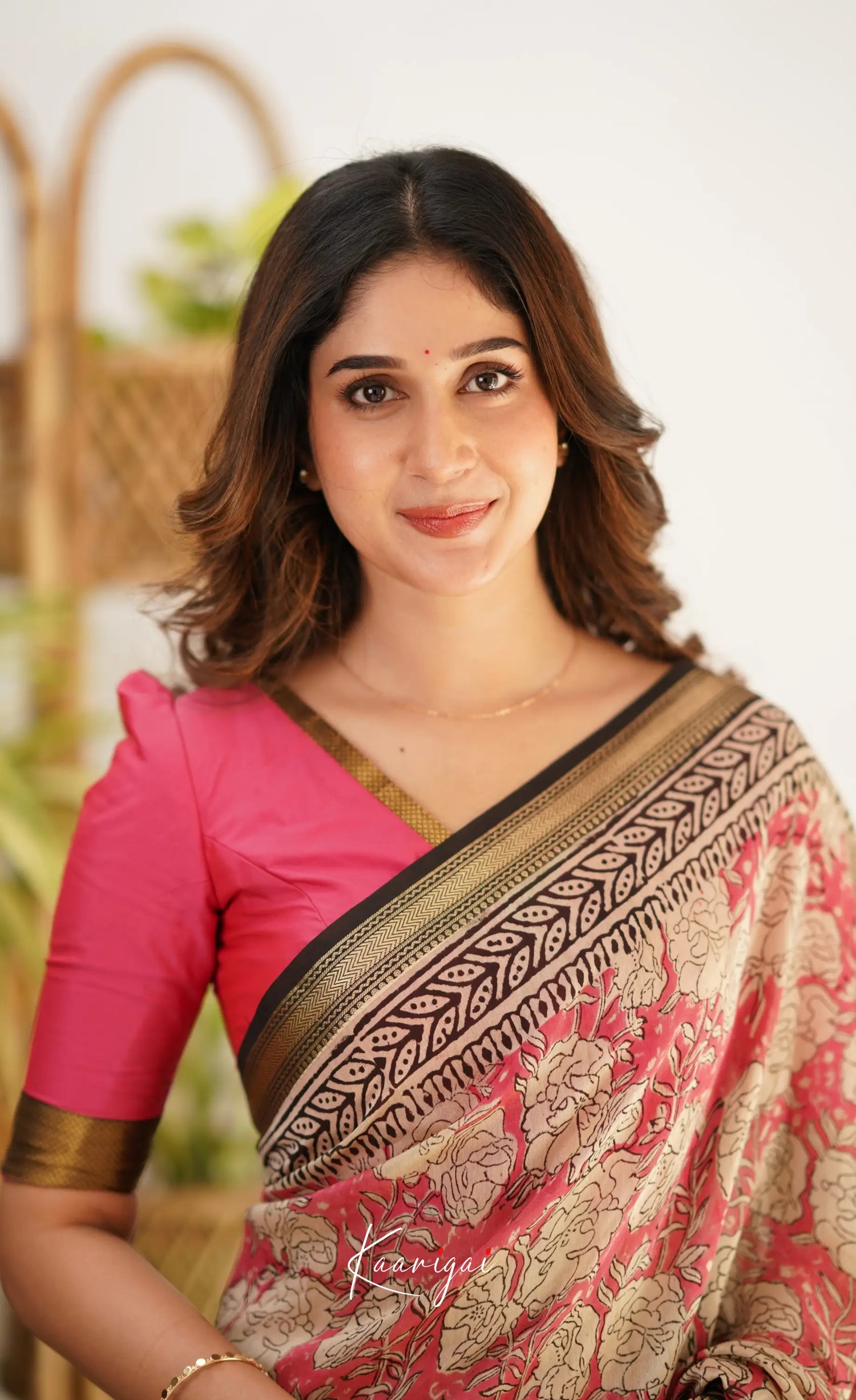 Mayuri Maheswari Saree - Pink And Black Sarees