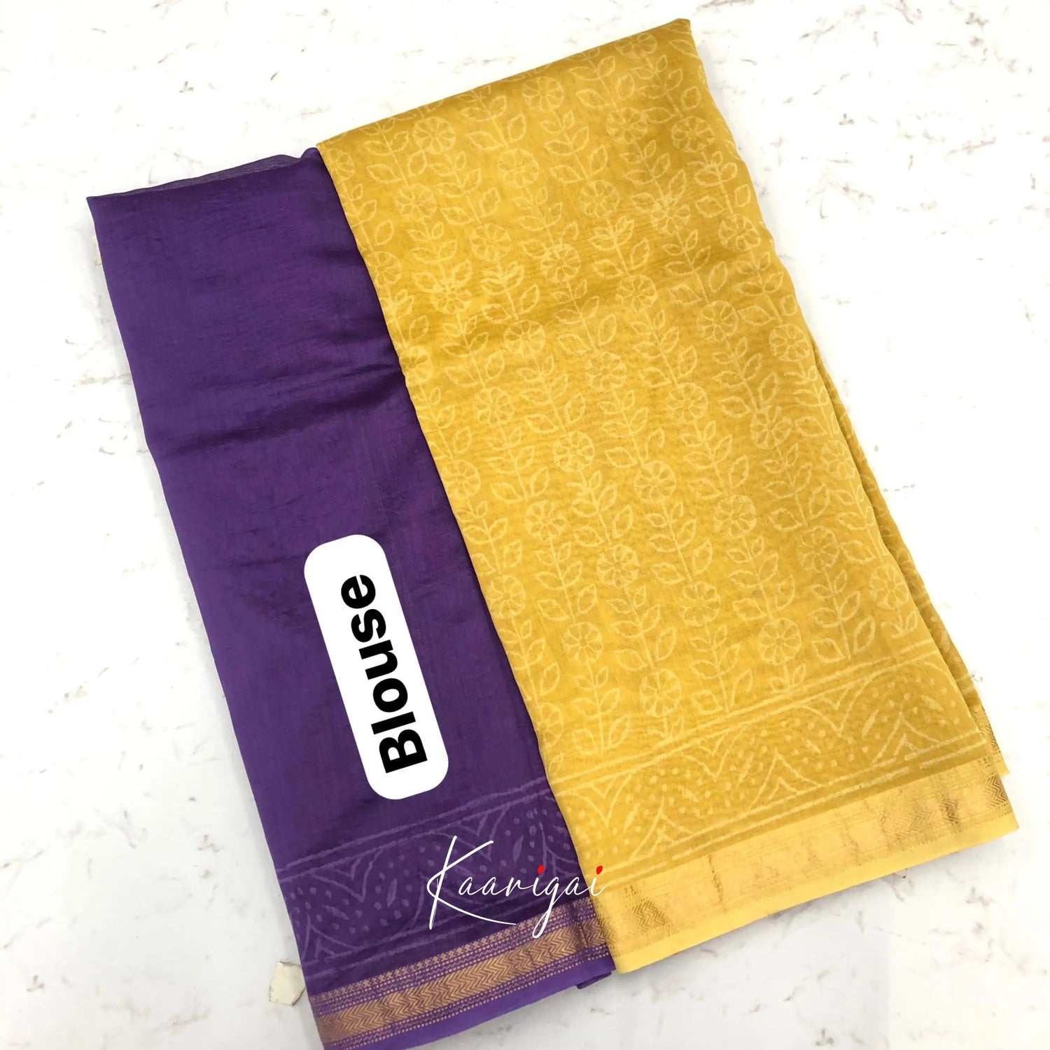 Mayuri Maheswari Saree - Yellow And Purple