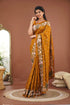 Nakshatra Blended Tussar Saree With Embroidery - Dark Mustard Sarees