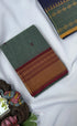Nalinam - Grey and Maroon Chettinad Cotton Saree - Sarees
