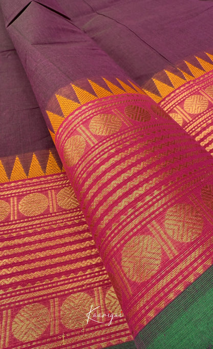 Nalinam - Purple and Pink Chettinad Cotton Saree - Sarees