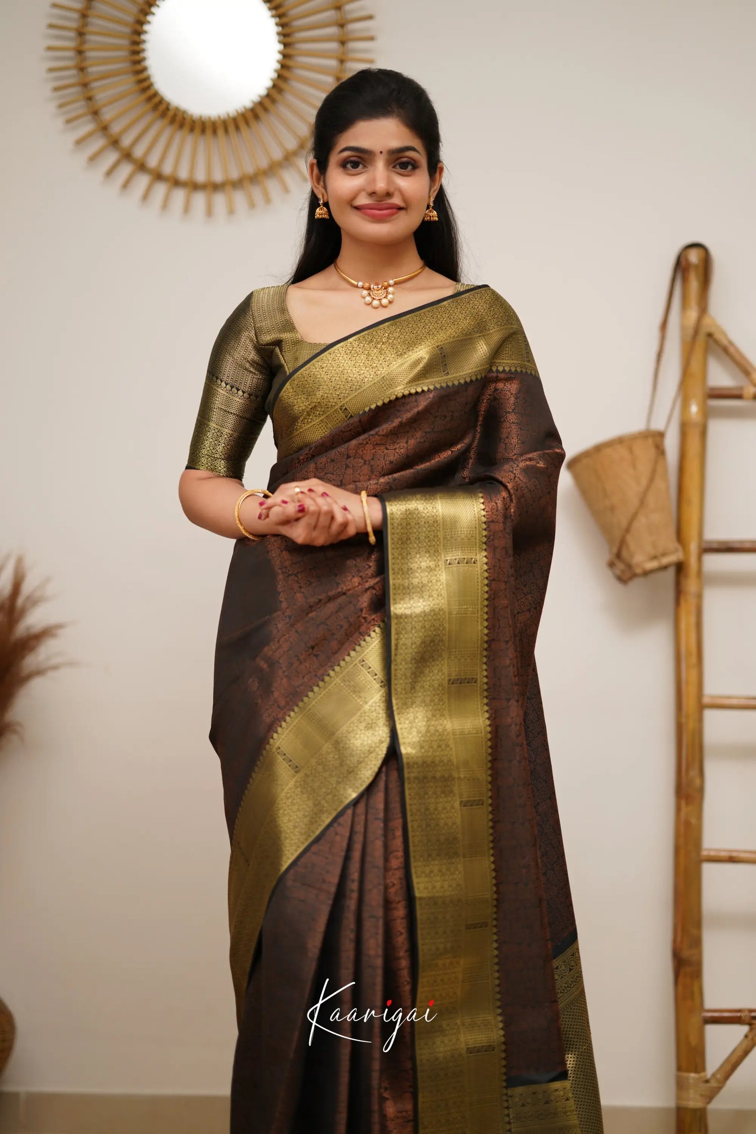 Sita - Black Semi Silk Saree Sarees