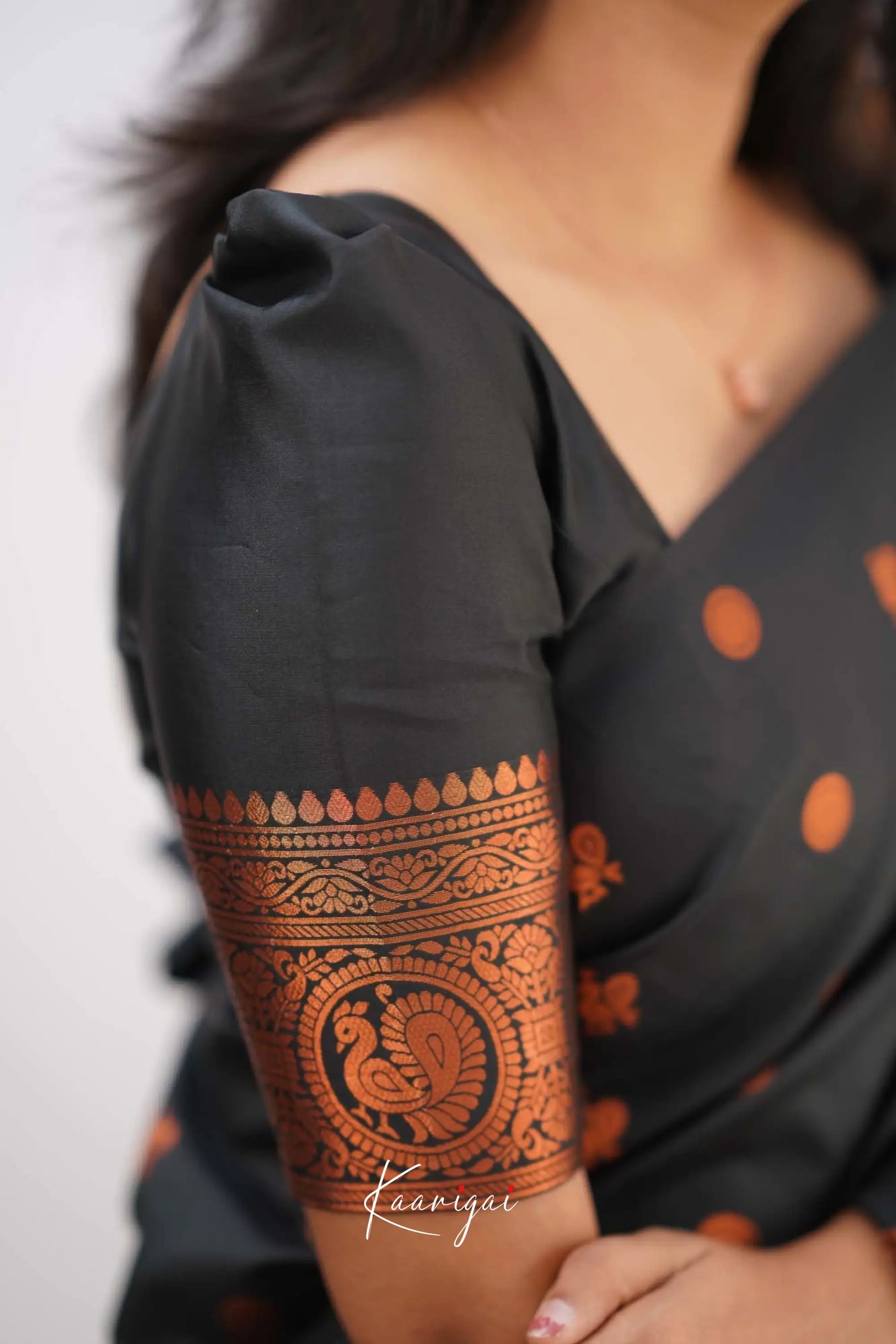 Sita- Black Semi Silk Saree Sarees