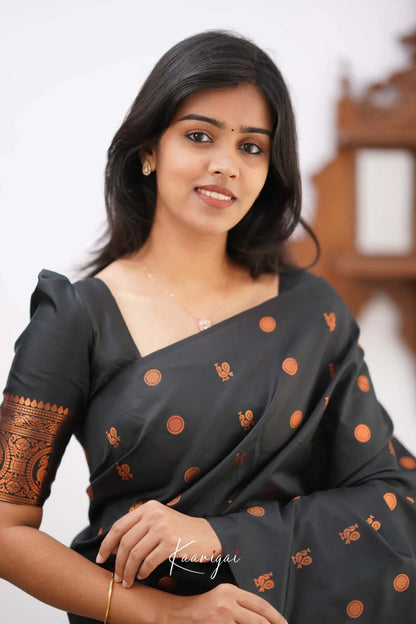 Sita- Black Semi Silk Saree Sarees