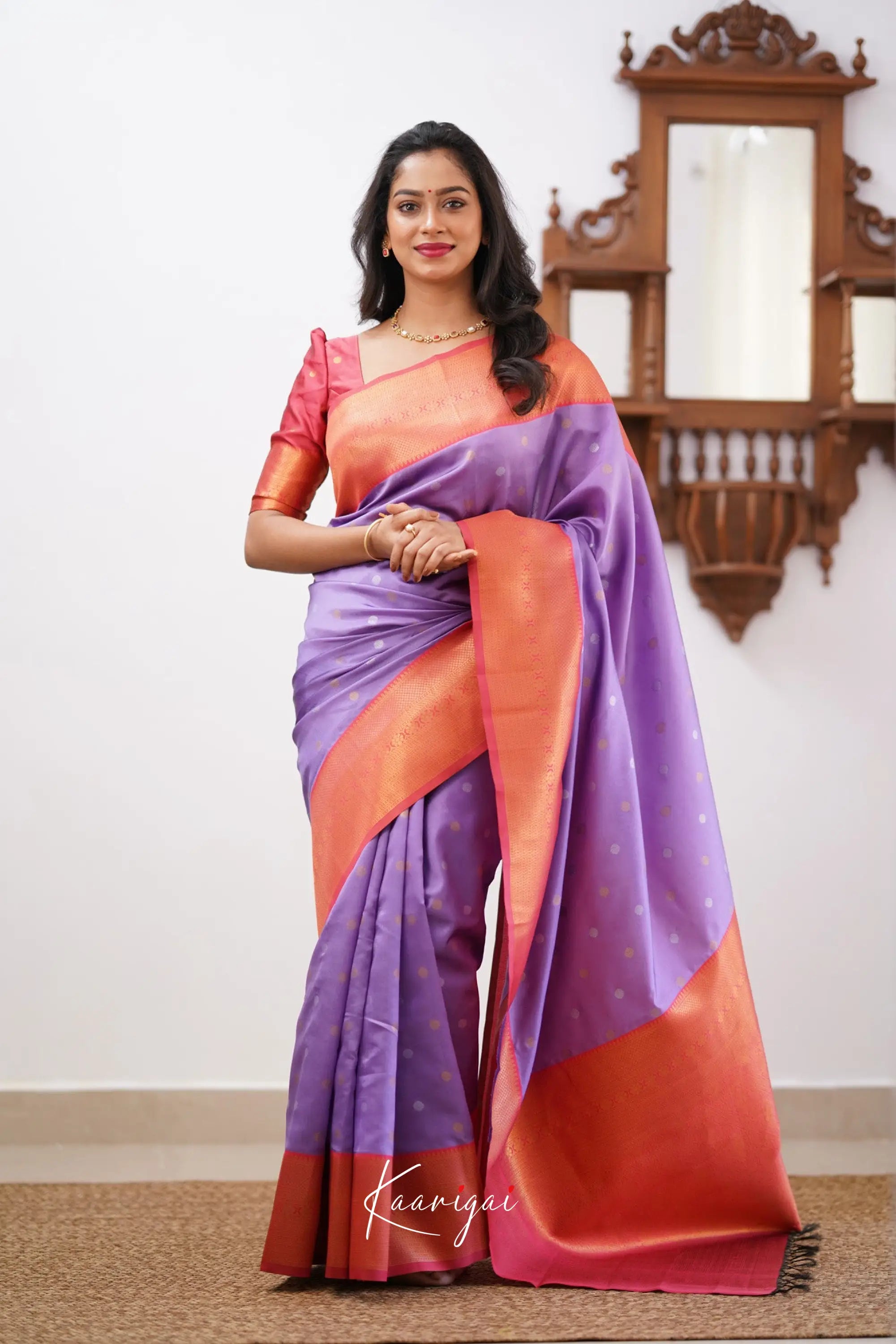 Sita - Lavender Semi Silk Saree Sarees