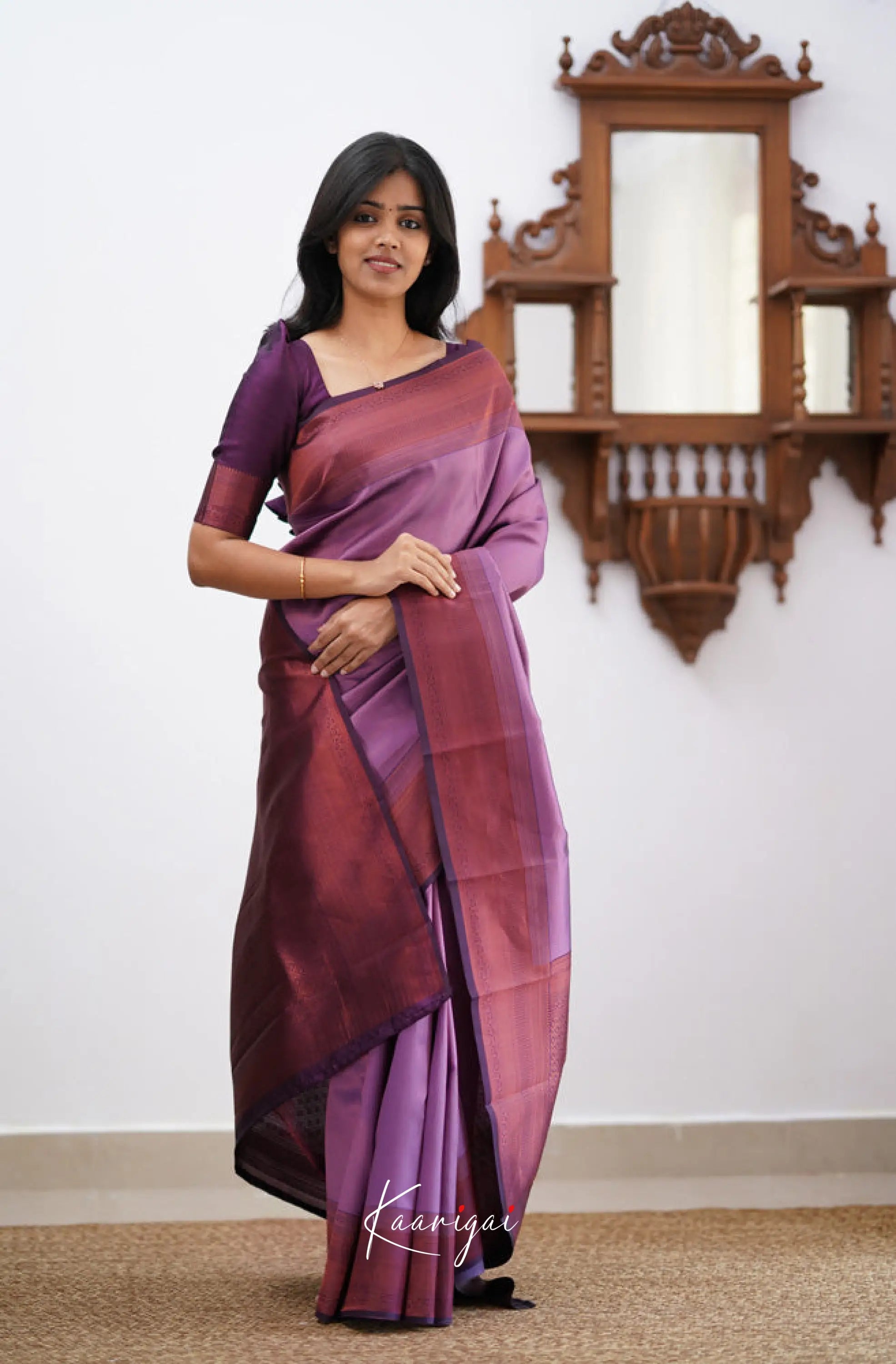 Sita - Light Purple Semi Silk Saree Sarees