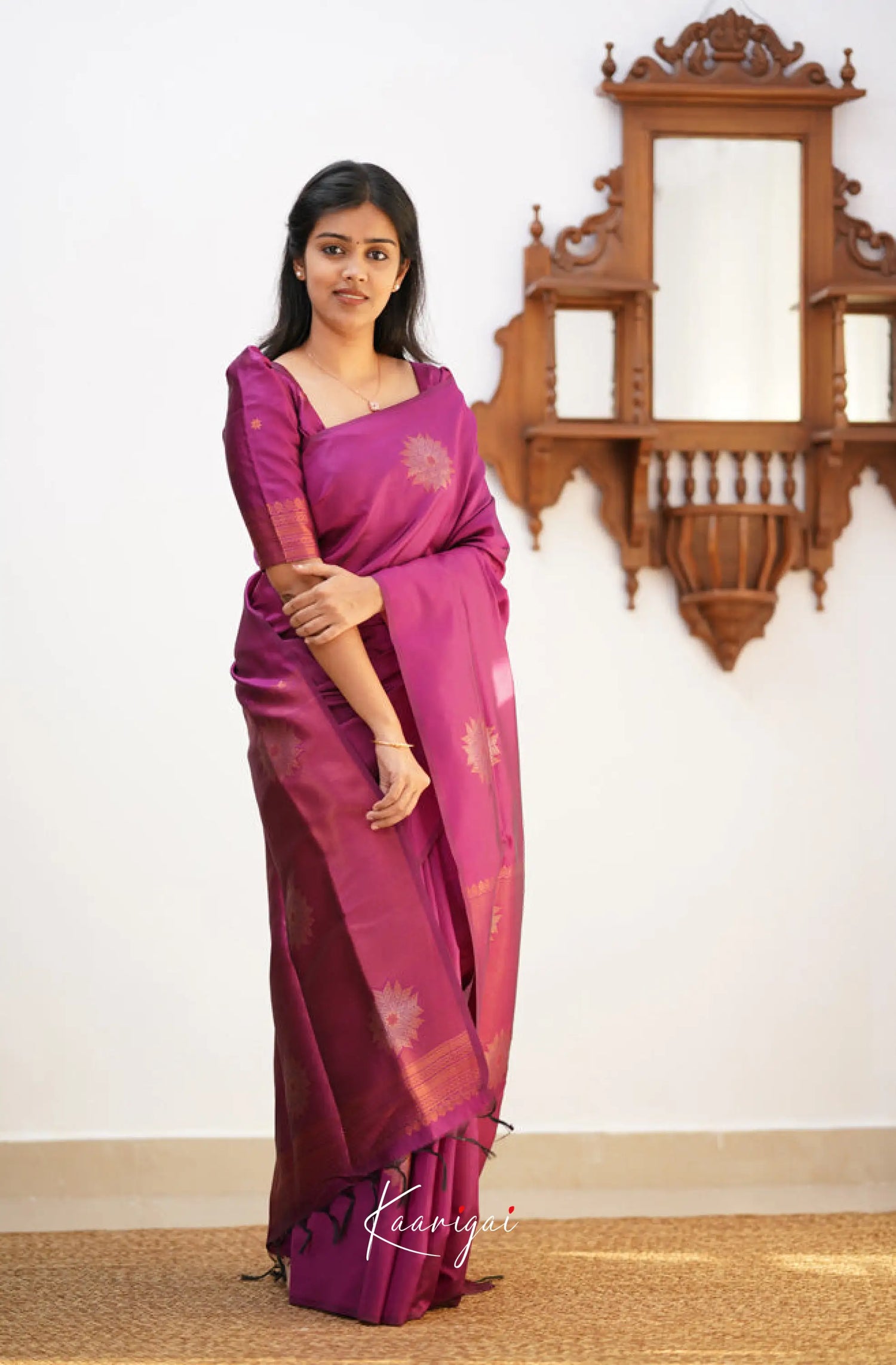 Sita - Magenta Pink Semi Silk Saree Sarees