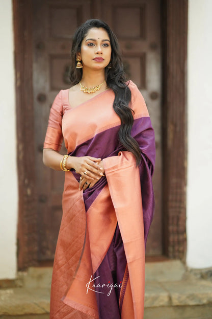 Sita - Naga Purple Semi Silk Saree Sarees