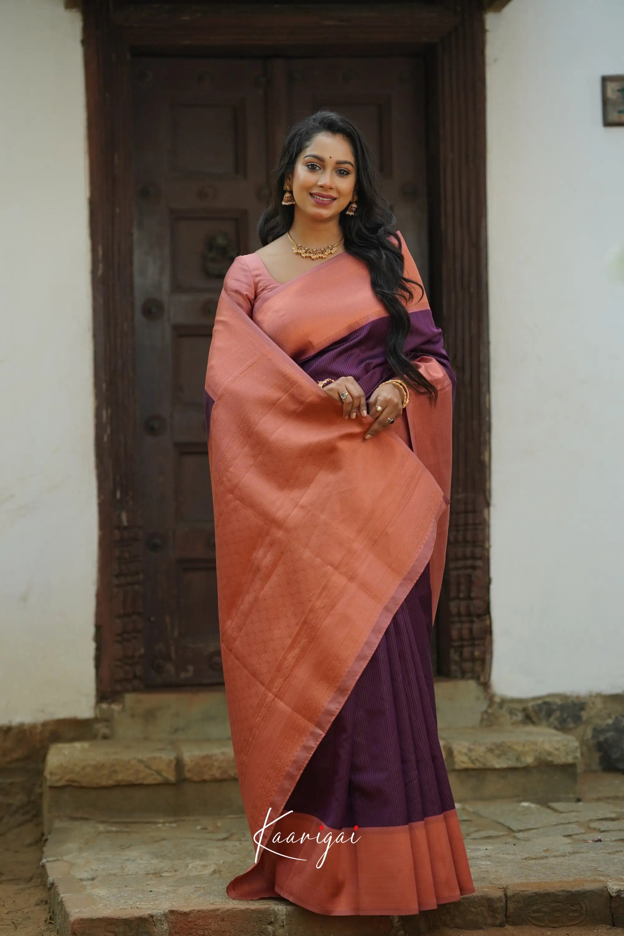 Sita - Naga Purple Semi Silk Saree Sarees