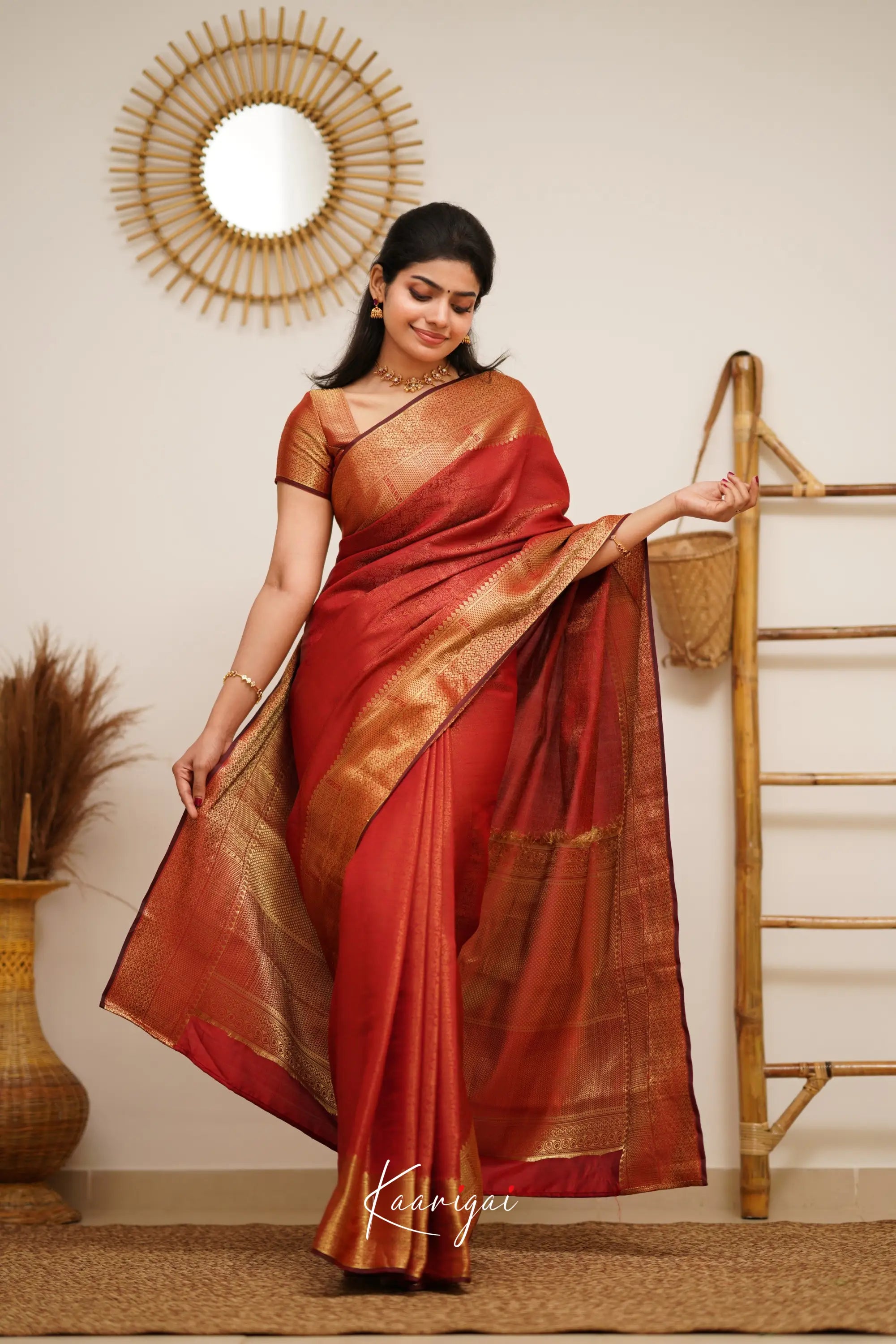 Sita - Red Semi Silk Saree Sarees