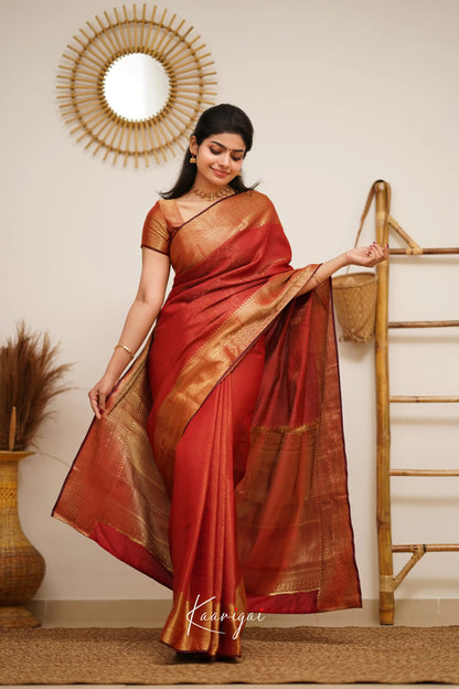 Sita - Red Semi Silk Saree Sarees