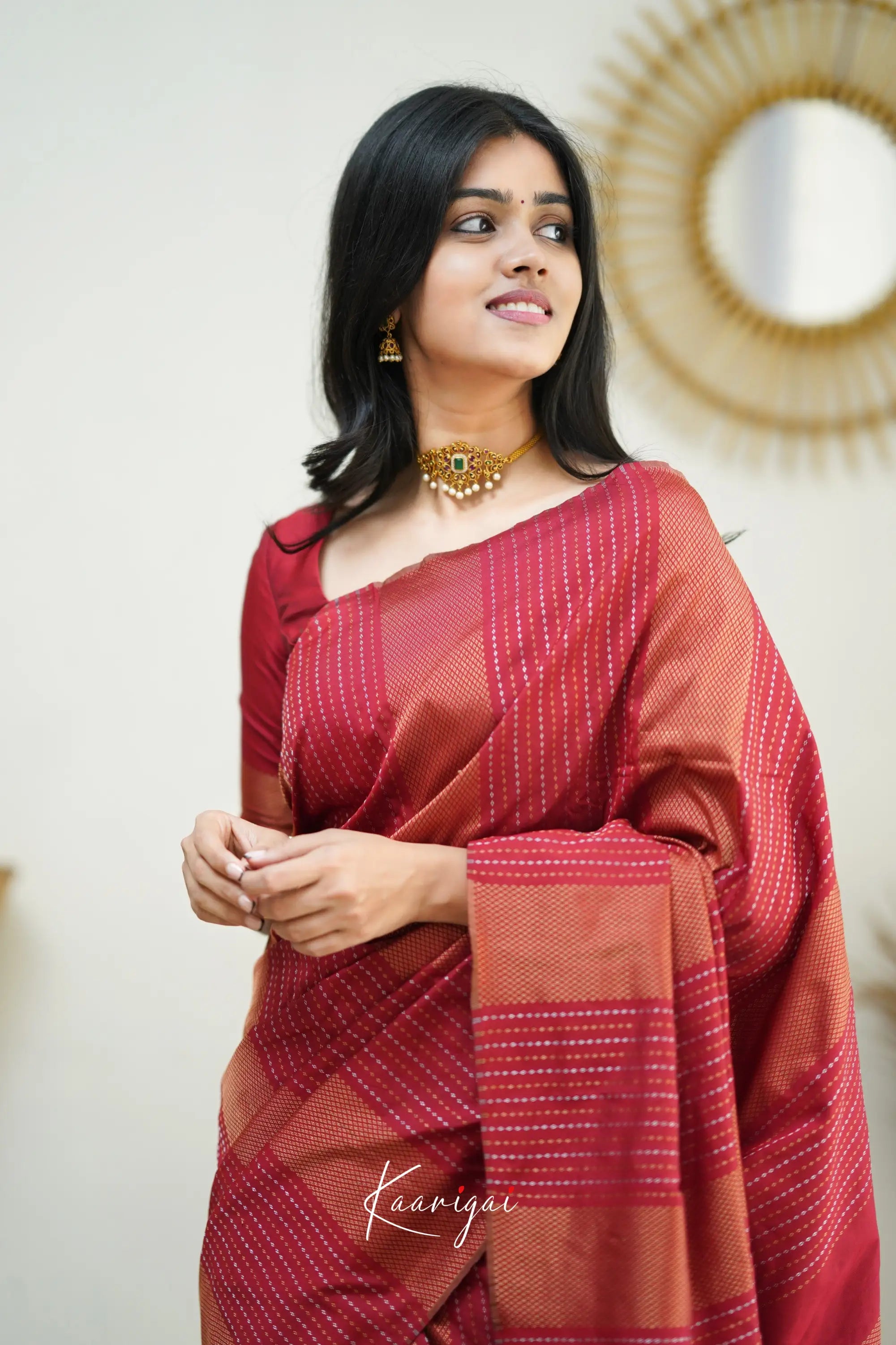 Sita - Red Semi Silk Saree Sarees