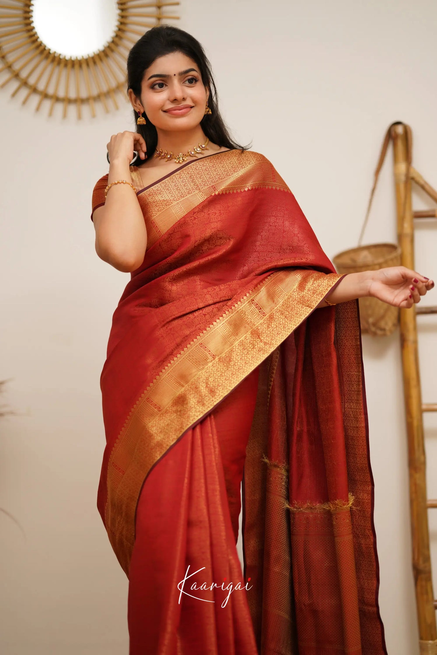 Sita - Red Semi Silk Saree Sarees