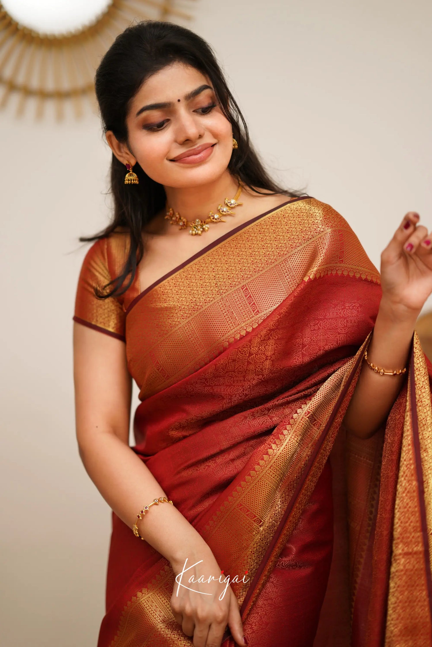 Sita - Red Semi Silk Saree Sarees