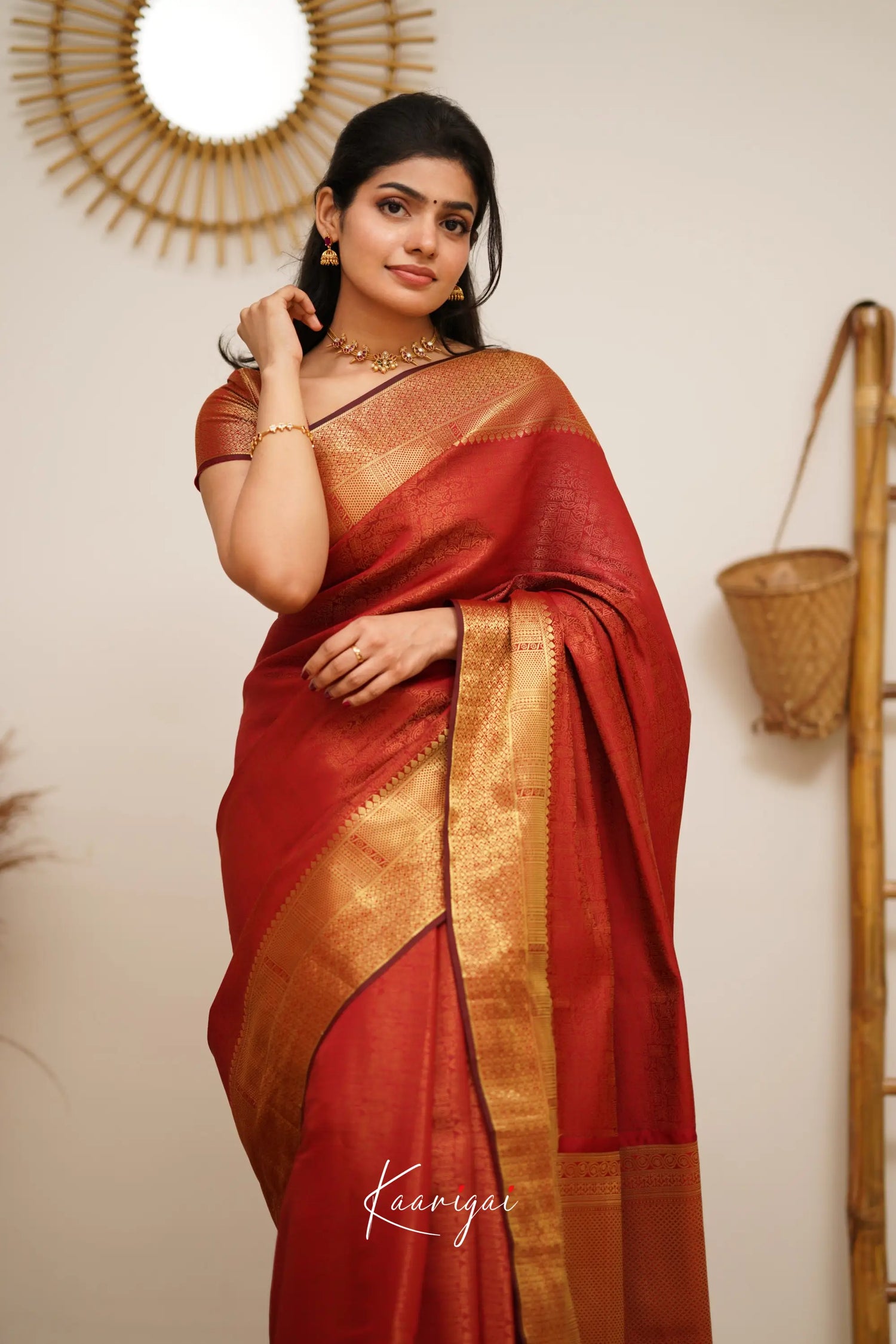 Sita - Red Semi Silk Saree Sarees