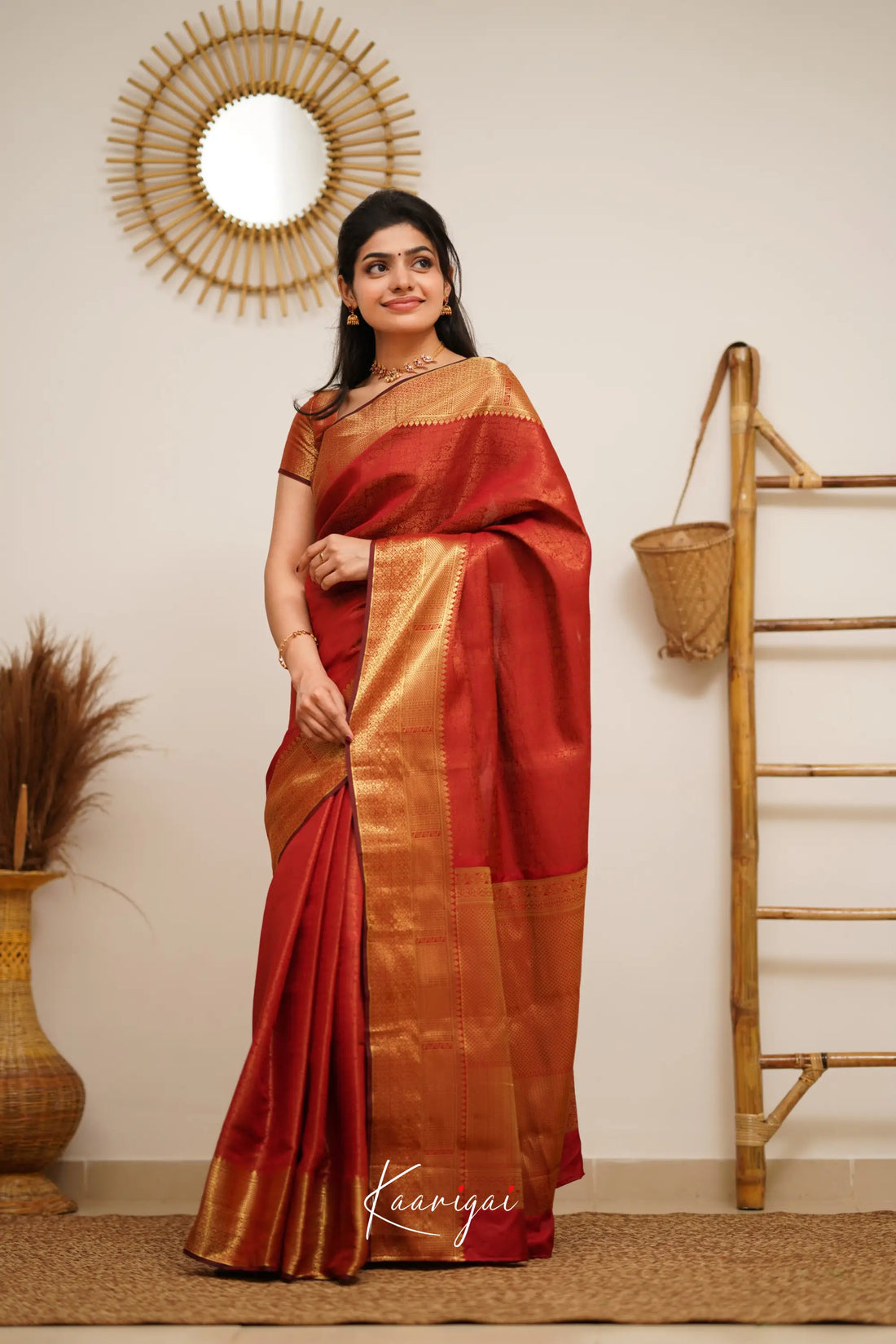 Sita - Red Semi Silk Saree Sarees