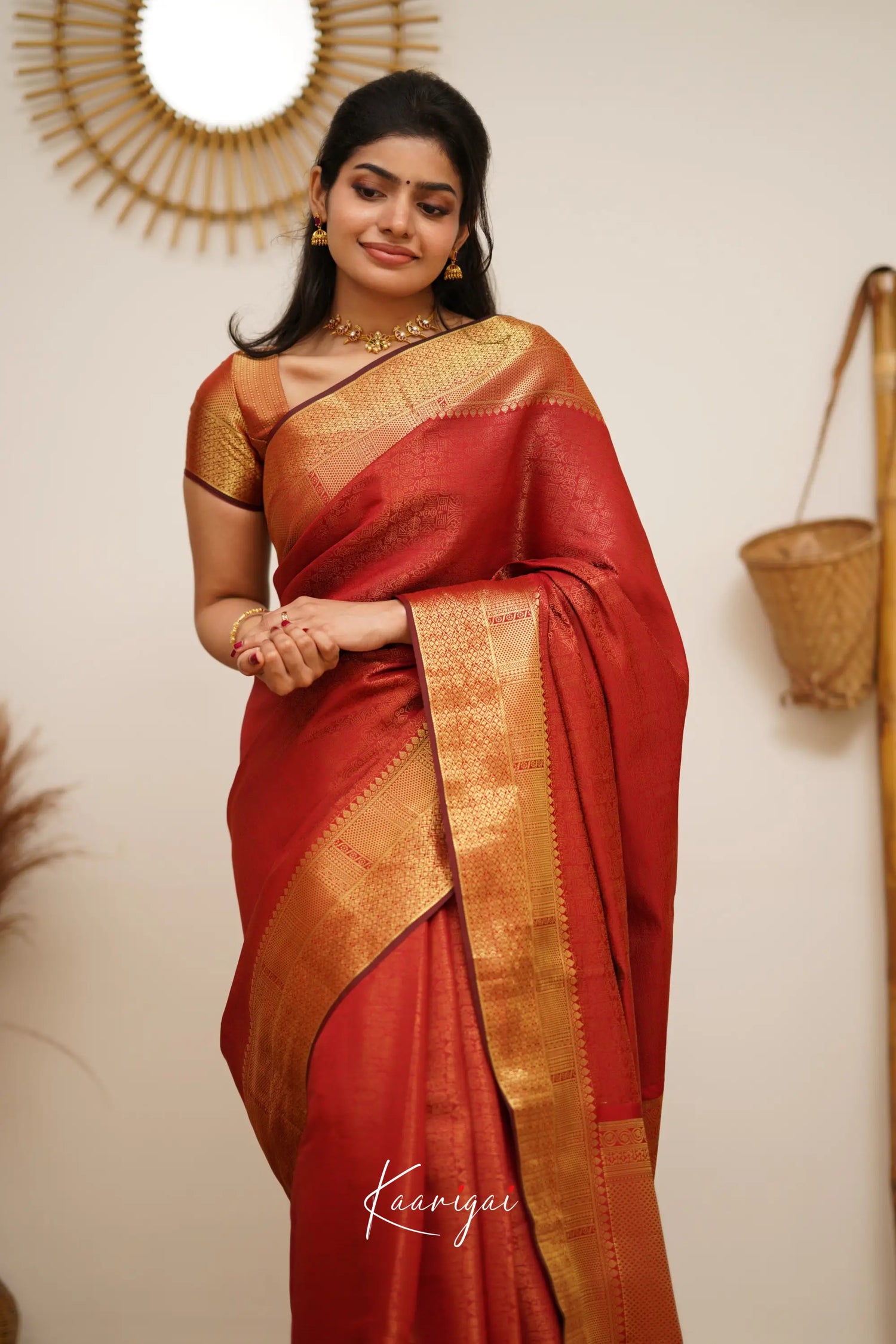 Sita - Red Semi Silk Saree Sarees