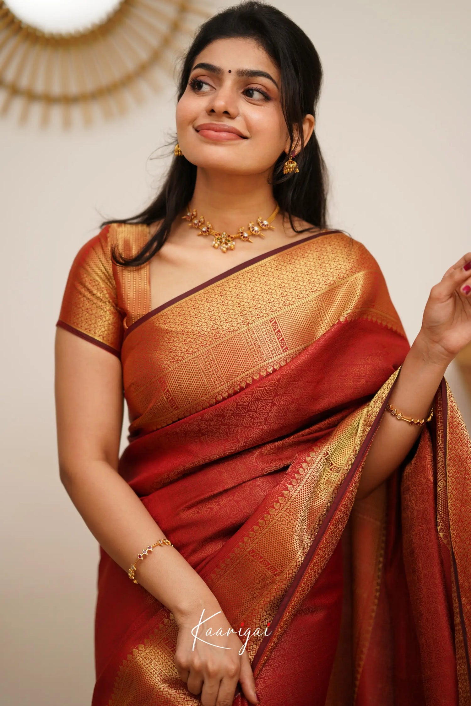 Sita - Red Semi Silk Saree Sarees