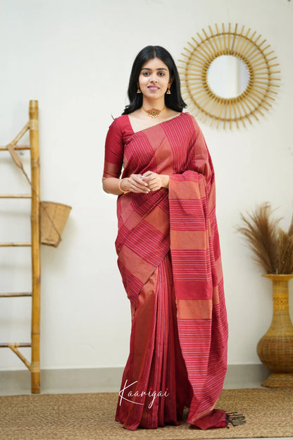 Sita - Red Semi Silk Saree Sarees