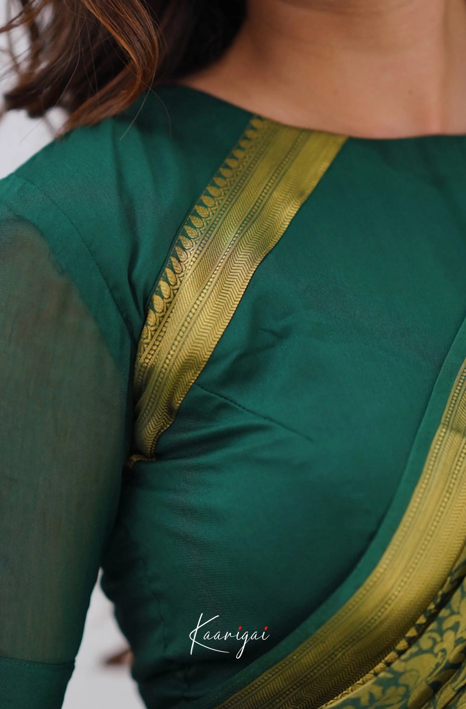 Tara - Dark Green Georgette Sarees