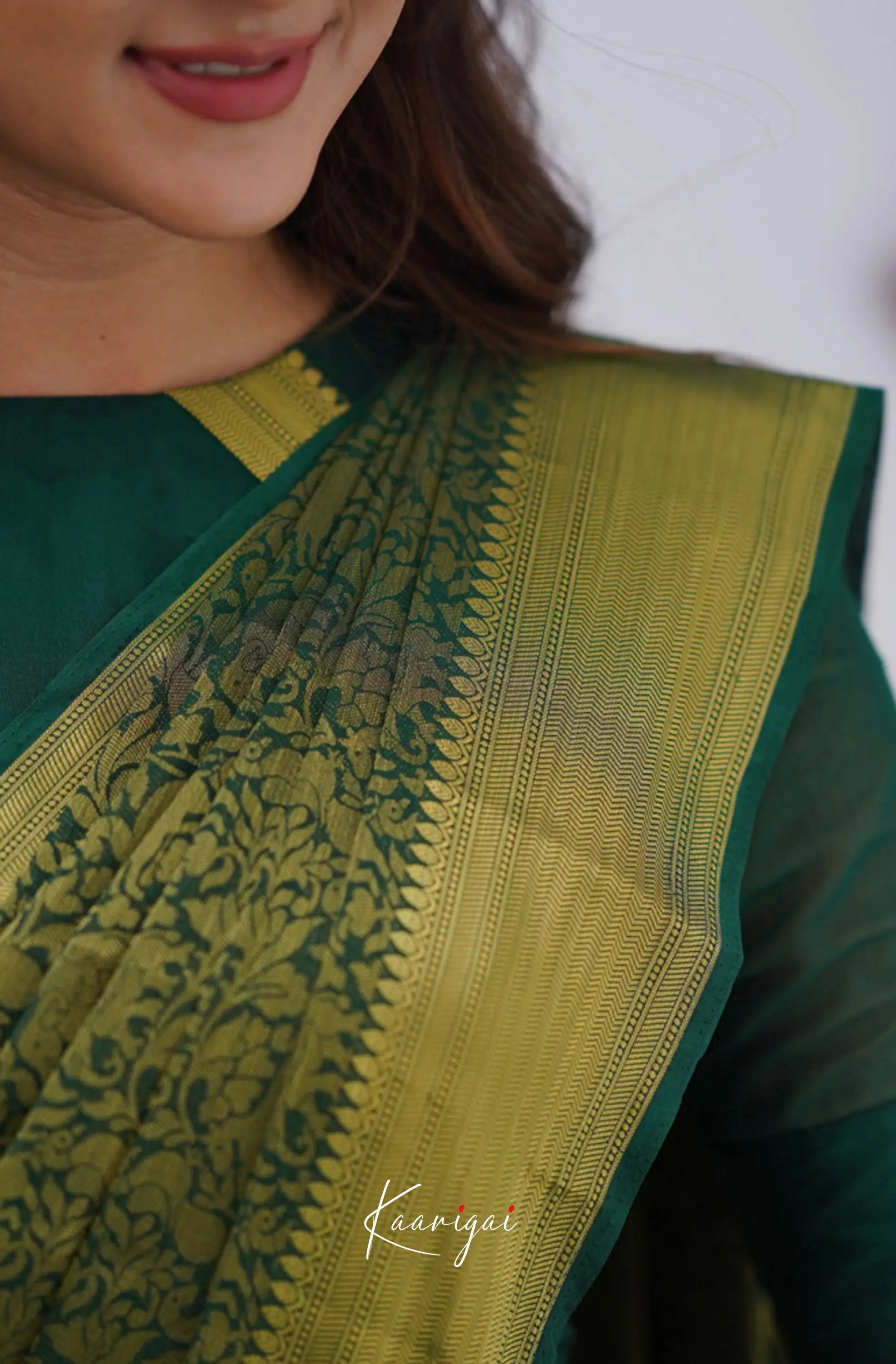 Tara - Dark Green Georgette Sarees