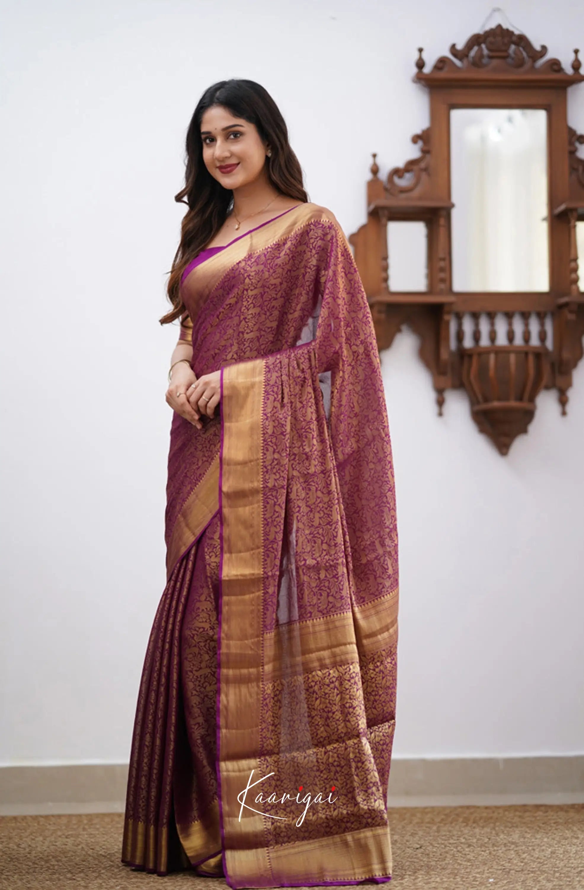 Tara - Magenta Georgette Sarees