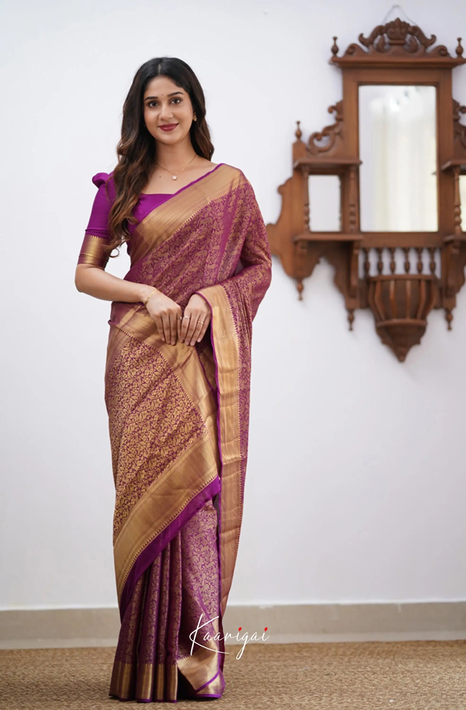 Tara - Magenta Georgette Sarees