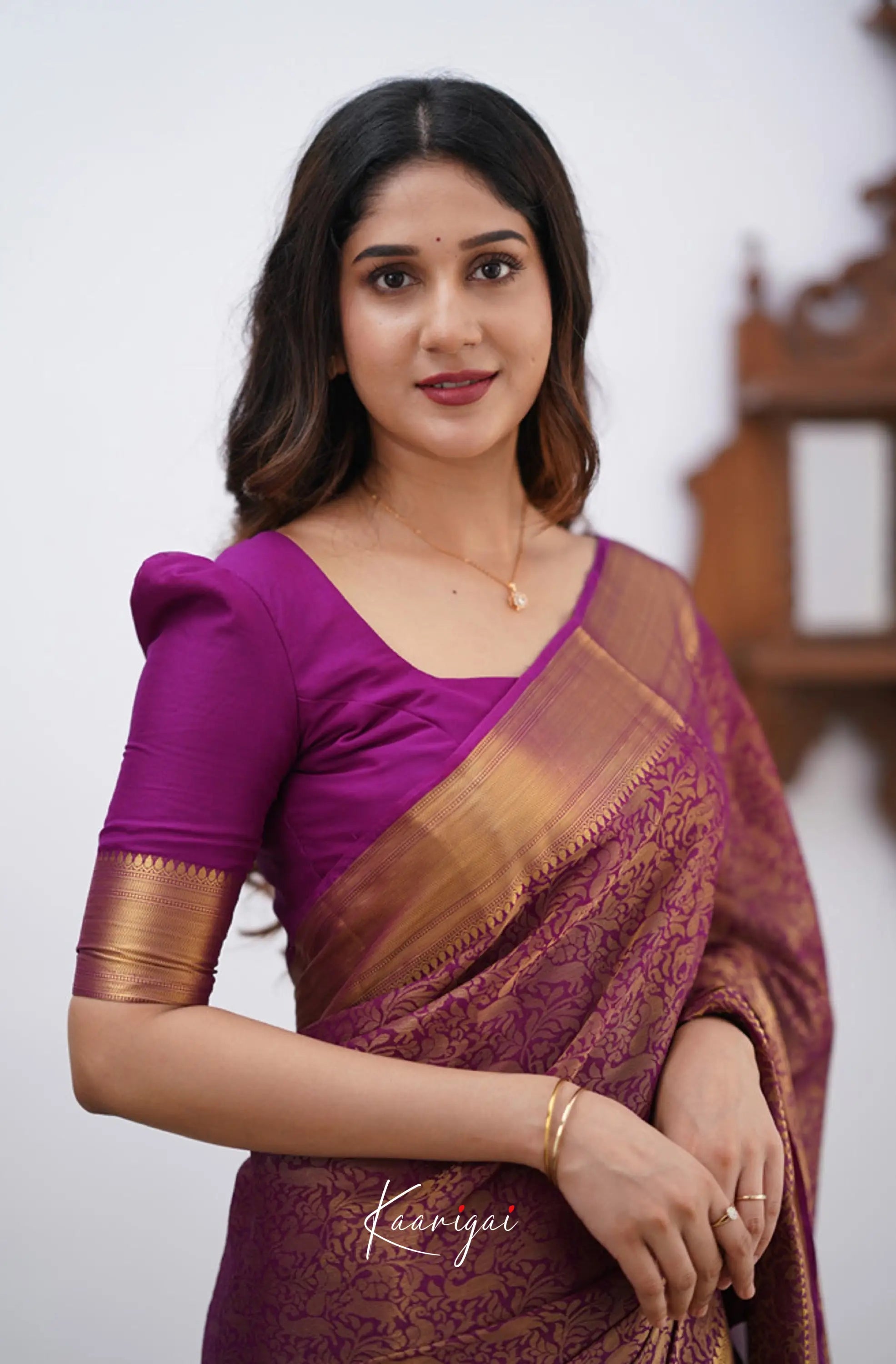 Tara - Magenta Georgette Sarees