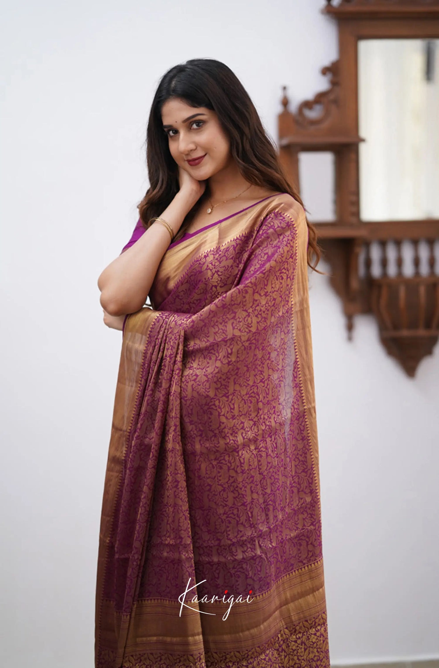 Tara - Magenta Georgette Sarees