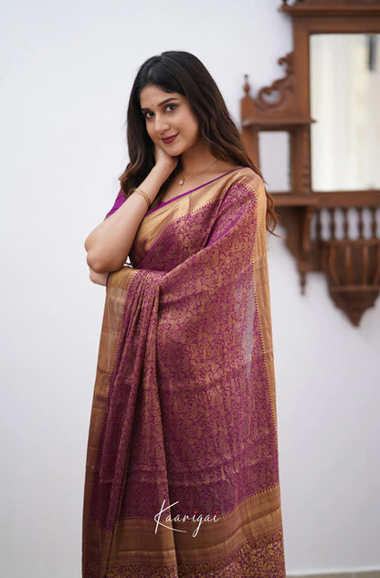 Tara - Magenta Georgette Sarees