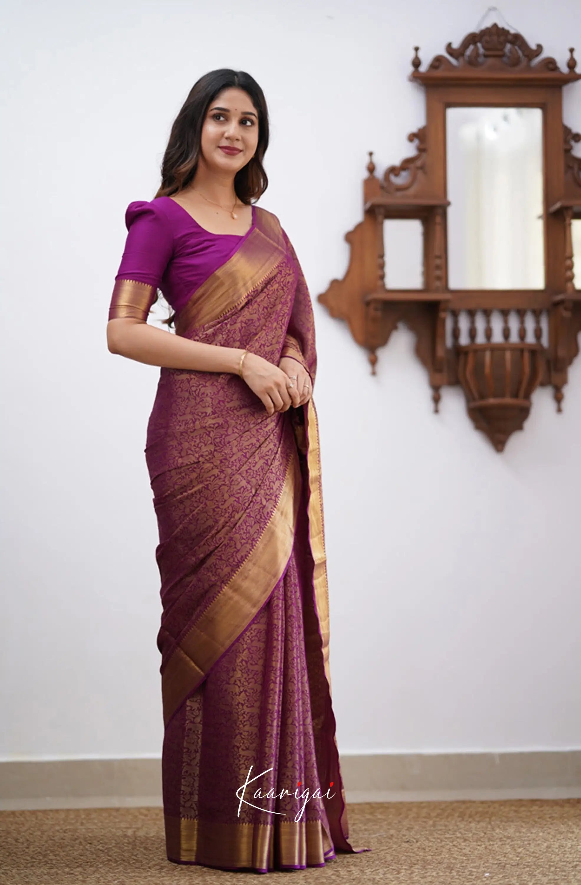 Tara - Magenta Georgette Sarees