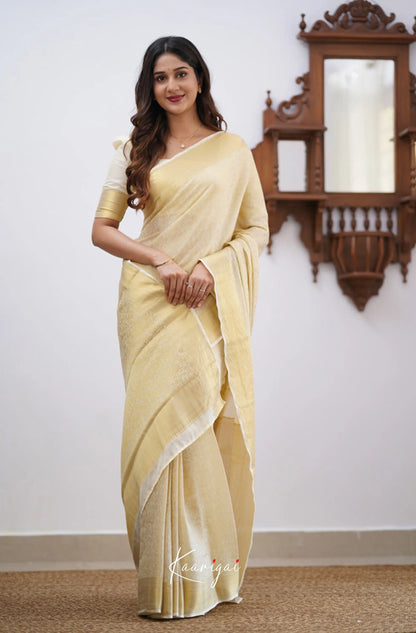 Tara - Off-White Georgette Sarees