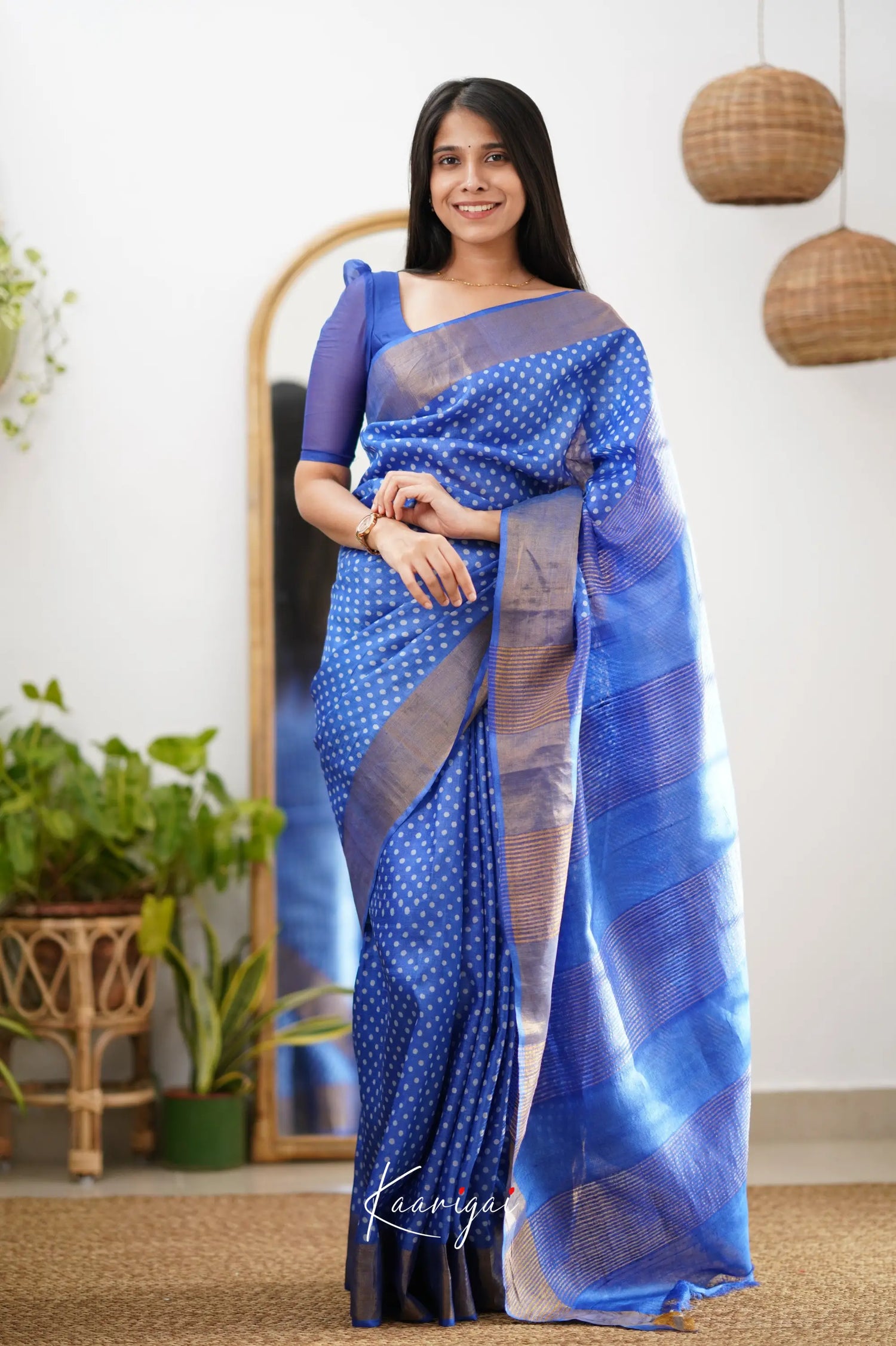 Tarika Ink Blue Shade Pure Tussar Saree Sarees